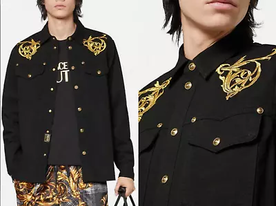 Versace Jeans Couture Unisex Regalia Baroque Denim Shirt Jacket XL • $342.93