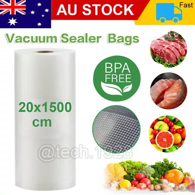 20x1500 Cm Food Vacuum Sealer Bags Rolls Vaccum Food Saver Storage Seal Bag 15M • $9.99