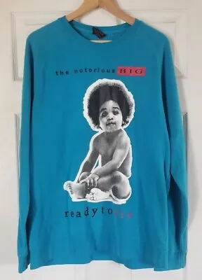 Notorious B.I.G. Ready To Die Longsleeve SweatShirt Biggie Smalls Sz Large • $19.99