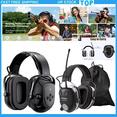 Mpow Wireless Bluetooth Headphones Ear Defenders Hearing Protection Muffs 3.5mm • £42.99