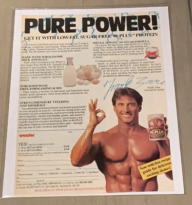 Frank Zane Weider Protein Ad Photo From FLEX Bodybuilding Magazine • $11.99