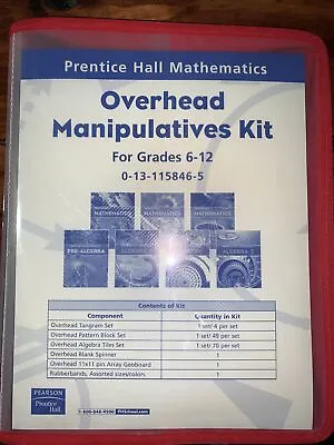 Prentice Hall Mathematics Overhead Manipulatives Kit For Grades 6-12 • $14.99