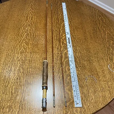 Vintage SOUTH BEND 359-9’ Split Bamboo 3 Pc Fly Rod. USA. 2 Missing Eyes. Detail • $120