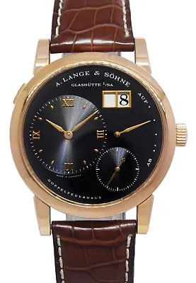 A. Lange & Sohne Lange 1 18k Rose Gold Black Dial 38.5mm Manual Watch BP 101.031 • $28888