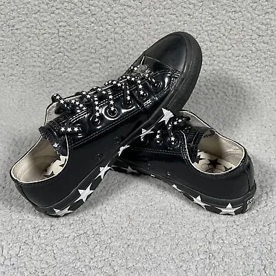 Converse All Star Chuck Taylor Womens 7.5 Miley Cyrus Black White Stars Lace Up • $40.99