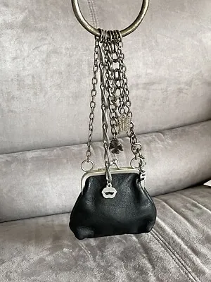 MISS SIXTY Wrist Leather Chain Mini Coin Bag Purse • £55