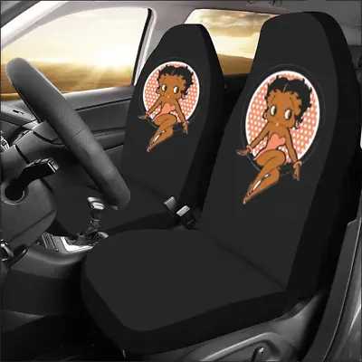 $54.99 • Buy Betty Boop Afro American Car Seat Cover Gifts Idea For Lovers (set Of 2)