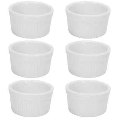 6 Pcs Mini Porcelain Ramekins Ceramic Sauce Cups Small Vinegar Cups Ceramic • £12.05