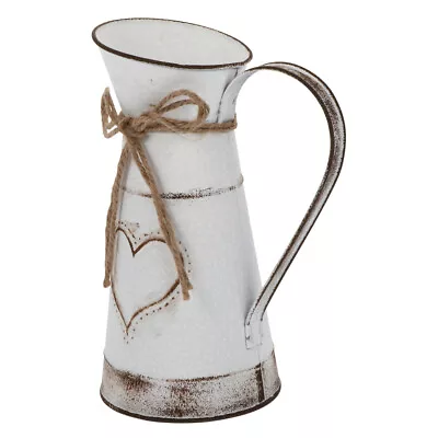  Rustic Metal Vase Pitcher Milk Can Jug Bouquet Bucket Tin Farmhouse Flower-SH • £10.39