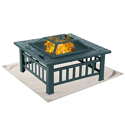Fire Pit Mat Fireproof Stove Grill Mat For Wood Deck Camping BBQLawn Protection • $18.69