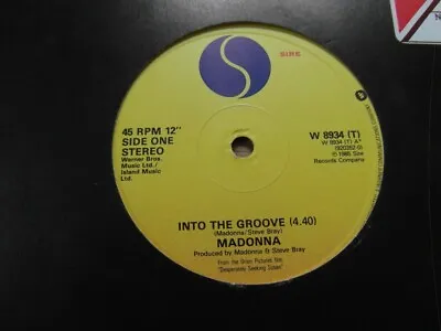 MADONNA-INTO THE GROOVE-GREAT AUDIO-SIRE W8934-EX VG 12 45rpm VINYL SINGLE-1985 • £10.99