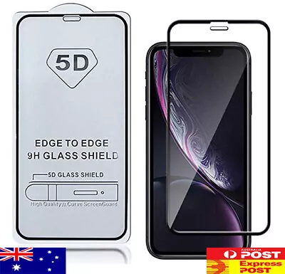 5D Full Coverage Tempered Glass Screen Protector 7 8 Plus Xr Xs 11 12 13 Pro Max • $7.99