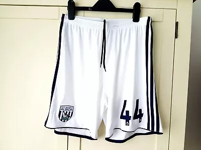 West Brom Home Shorts 2017. Large. Official Adidas. White Adults WBA L. No 44 • £9.99