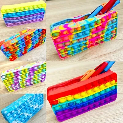 £5.99 • Buy Pencil Case Pop Popper Fidget Toy Push It Poppet Back To School Autism Anxiety