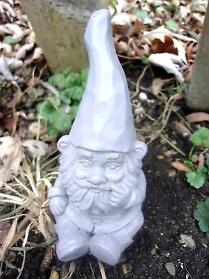 Latex Gnome Mold Plaster Cement Casting Elf Concrete Rubber Mould  5 H X 2 W • $39.95