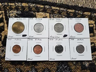 Muscat & Oman : Collection Of 8 Different Circulated Coins - Ii • $1.29