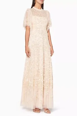 BNWT RRP £420 Needle & Thread Honesty Flower Embellished Gown • £299