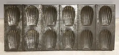 Vtg FRENCH Style 12 MADELEINE Tin Shell Butter Cookie Tart Mold Pan • $17