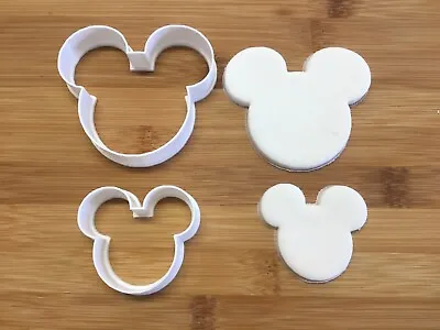 Mickey Mouse Head Cookie Cutters Set Of 2Biscuit Pastry FondantBread Cutter • £3.99
