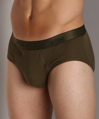 $10 • Buy Vintage 2xist Contour Pouch Brief Army Green Size Medium Size 31-33 Microfiber