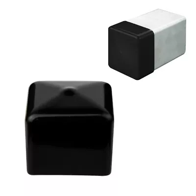 Vinyl Rubber Flexible Square Tube Tubing Pipe End Cover Cap - Select Size & Qty • $7.48