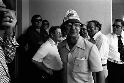 Angelo Dundee Trainer Of Muhammad Ali Wearing LA Rams Hat - 1974 Old Photo • $5.55