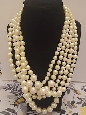 J Crew 5 Strand Faux Pearl Necklace • $9