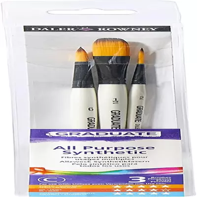 Daler-Rowney Graduate Watercolour And Gouache Painting Synthetic Hair Brush Wall • £13