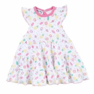 Magnolia Baby Girl FRUIT POPS Ruffle Flutters Dress Set Size Newborn NEW • $25