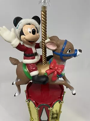 Mr Christmas Disney Mickey Mouse Carousel  Reindeer Tree Topper Tested Working • $62.55