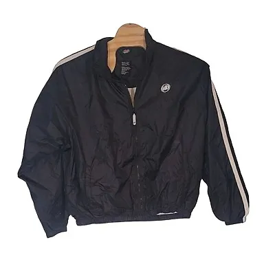 Mountain Dew Black White Sleeve Stripes High Collar Fill Zip Jacket Size XXL • $18.77