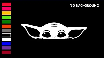 BABY YODA GROGU STAR WARS Decal Stickers For Cars Windows Laptops Tablets. • $1.96