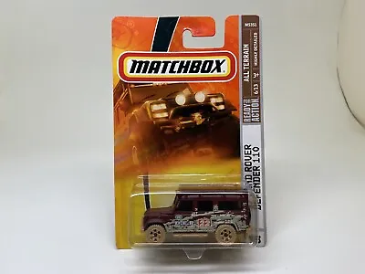 Matchbox-97 Land Rover Defender 110-brown-all Terrain- #93 On Card-2007-m5351 • $13.99