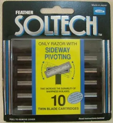 Feather SOLTECH Razor Blades For Gillette ATRA/CONTOUR/VECTOR Razor - 10 Blades • $25.19