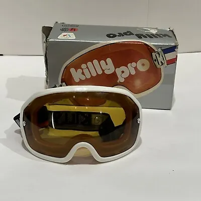 Vintage Killy Pro Goggles Amber Lens Jean Claude Killy Original Box • $35.96