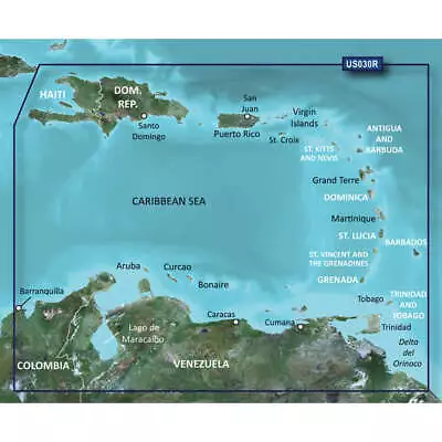 Garmin BlueChart G3 Vision HD - VUS030R - Southeast Caribbean - MicroSD/SD [010- • $368.99