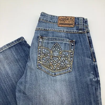 Cowgirl Up Womens Bootcut Denim Jeans Blue Size 10 • $24.95