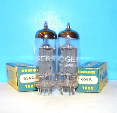 6S4A Rogers NOS Amplifier Radio Audio Vintage Vacuum Tubes 2 Valves Tested 6S4 • $8.99