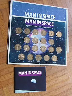 1969 Nasa Theme Man In Space 22 Solid Bronze Token Collector's Edition Set • $24