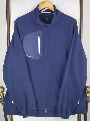 ZERO RESTRICTION Size 2XL Mens Full Zip Jacket Blue Golf Performance Lightweight • $74.10