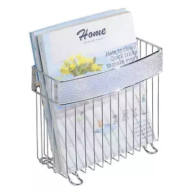  8.5  Chrome Metal/Plastic Magazine Rack • $19.17