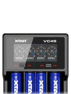XTAR VC4S 4 Cell LiIon-NiMH Battery Charger With LCD Display • $89.84