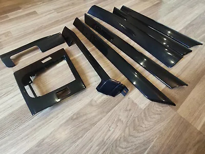 BMW E46 1998 Sedan Genuine Piano Black Plastic Dash/Console/Doors OEM 8 Covers • $200