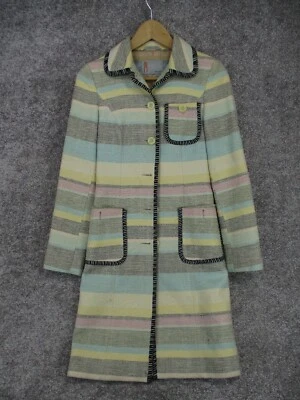 $139.99 • Buy Missoni Button Up Over Coat Womens 2 Multicolor Silk Blend Tweed Knit Boucle 
