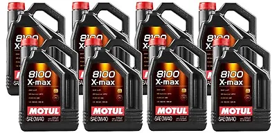 Motul 8100 X-MAX 0W40 40 Liters Fully Synthetic Engine Motor Oil 8 X 5L • $414.95