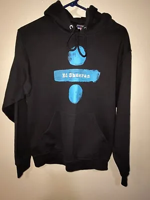 Ed Sheeran Divide Tour Black Blue Front And Back Graphic Hoodie Sweatshirt Small • £17.34