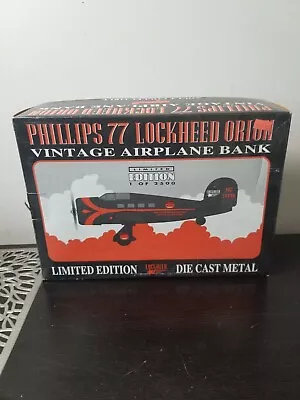 Phillips 77 Lockheed Orion Vintage Airplane Bank With Box Die Cast Box Has Damag • $20.99