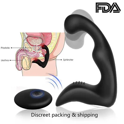 Male-Prostate-Massager-Stimulator-Vibrate-Anal-Butt-Plug-Vibrator-Sex-Toys-Men • $25.68