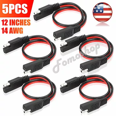 5PCS 14 Gauge 12  Power Connectors 2 Pin Cable Quick Disconnect Polarized Wire • $16.21