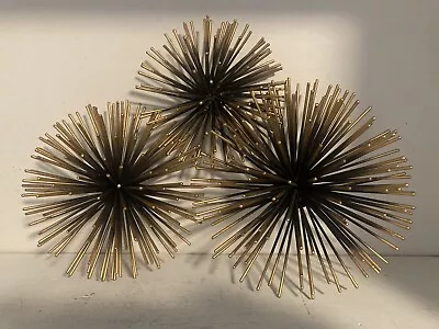 MCM Atomic Metal Wall Decor Starburst Sea Urchin Set Of Three Different Sizes • $32.99